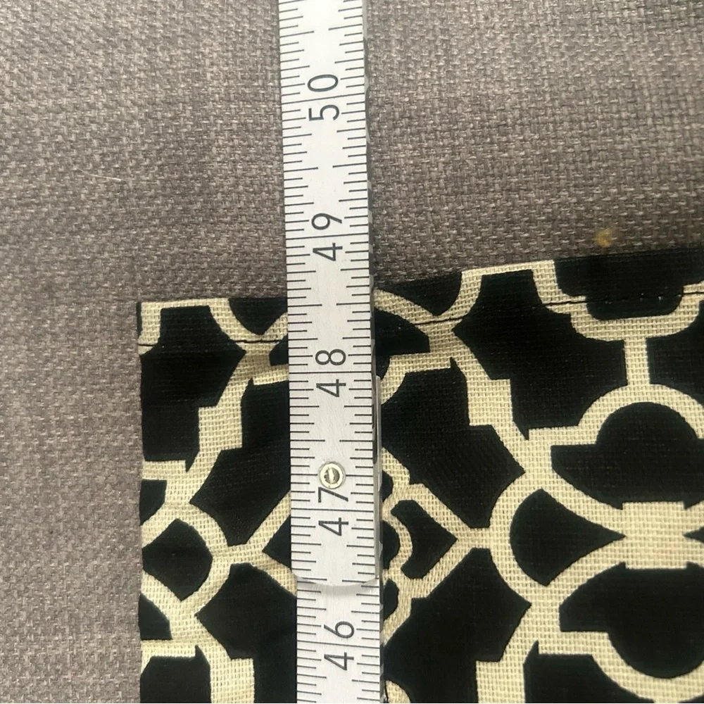 WAVERLY Black and White Cotton Patterned Window Valance #0615259B